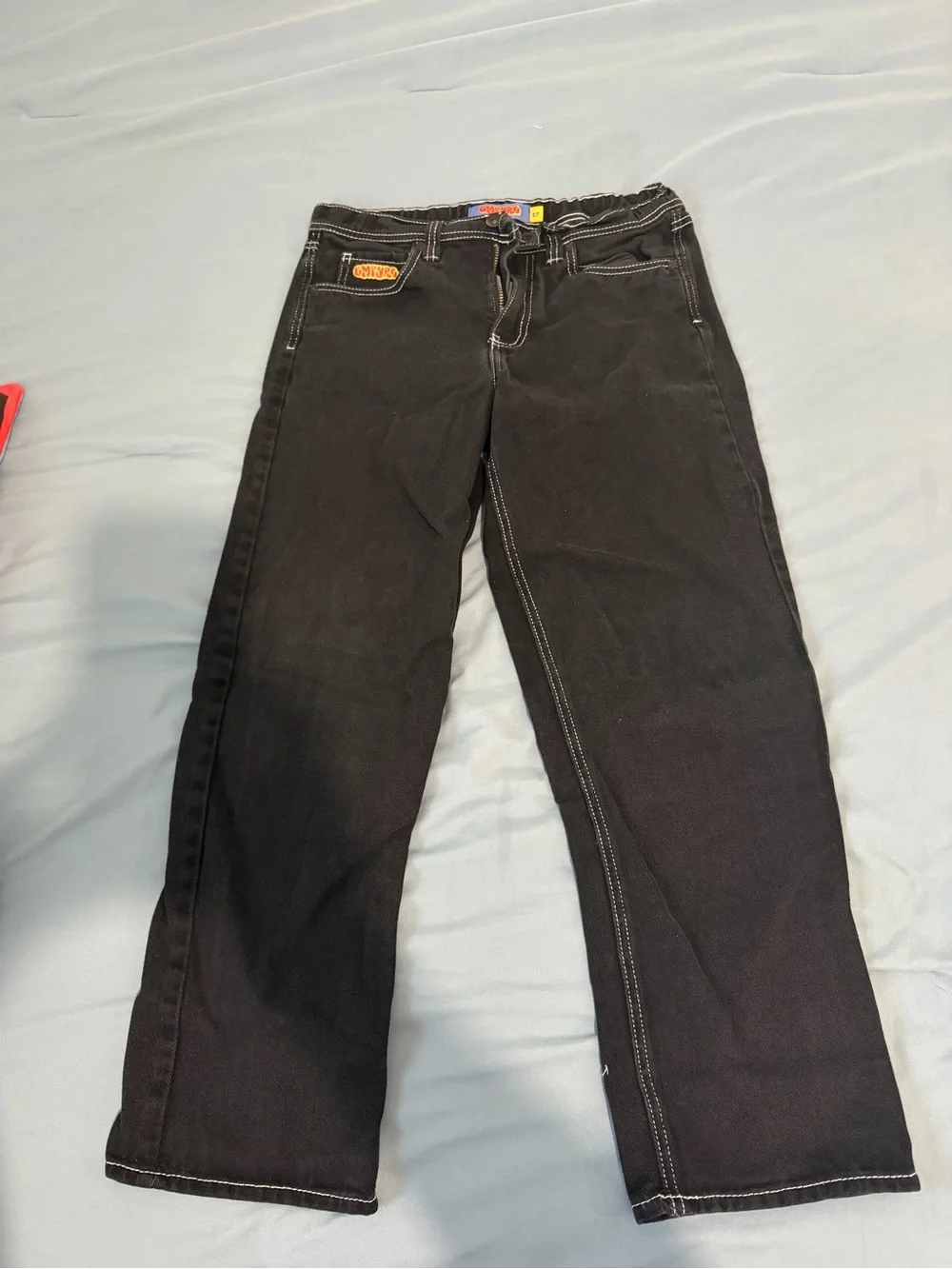 Empyre Black Kids Jeans with White Contrast Stitching